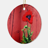 典型的なスウェーデンのファルン赤 セラミックオーナメント (左)