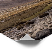 典型的なチベットの山の風景 ポスター (角)