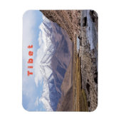典型的なチベットの山の風景 マグネット (縦)