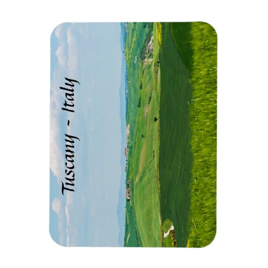 典型的なトスカーナの風景 マグネット (縦)