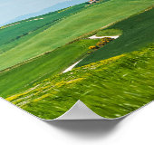 典型的なトスカーニャの風景 ポスター (角)