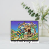 典型的なビーガレージのおもしろい販売ギフト&ティー ポストカード (スタンド正面)