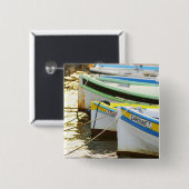 典型的なプロバンサル魚釣りボ色彩の鮮やかート 缶バッジ (正面&裏面)