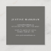 典型的なベリービジネスカード スクエア名刺 (裏面)