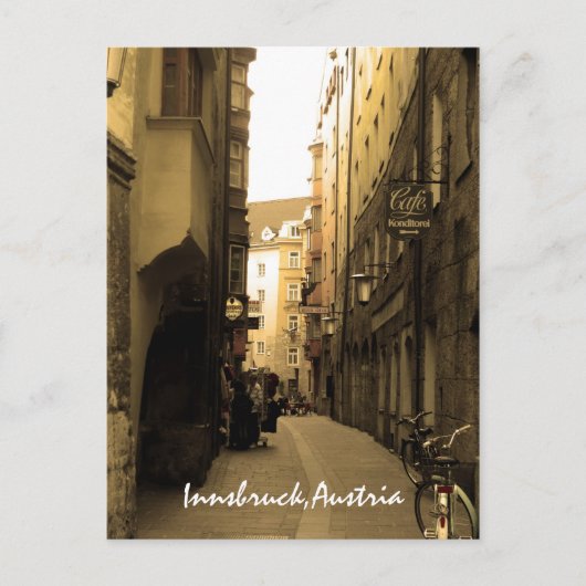 典型的なヨーロッパの路地 ポストカード (正面)