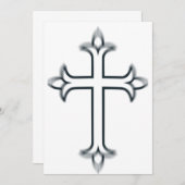 典型的なラテン十字 招待状 (正面/裏面)