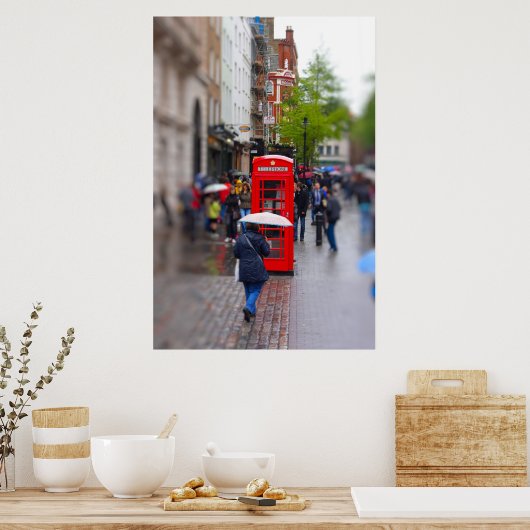 典型的なロンドン – 傘のポ忘れスターを使用しない ポスター (キッチン)