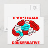 典型的な保守的な脳 ポストカード (正面/裏面)