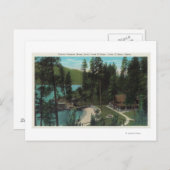 典型的な夏の家の空中眺め ポストカード (正面/裏面)