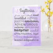 典型的な射手座のバースデー・カード カード (黄色い花)