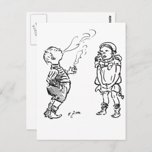 典型的な男性 ポストカード (正面/裏面)