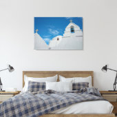 典型的な白塗りの教会 キャンバスプリント (インサイチュ (寝室))