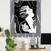 典型的な1920年代の女性 ポスター (ホームオフィス)