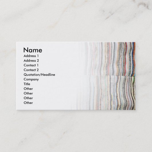 典型的なazorean毛布 名刺 (正面)