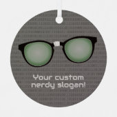 内おたくおもしろい眼鏡 – カスタム両側の メタルオーナメント (正面)