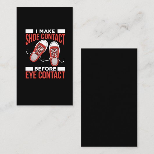 内おもしろい向的な靴愛人が避連絡眼 名刺 (正面/裏面)