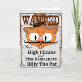 内おもしろい空白の部のカードがカウボーイキャットを禁止 カード (正面)