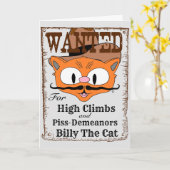 内おもしろい空白の部のカードがカウボーイキャットを禁止 カード (黄色い花)