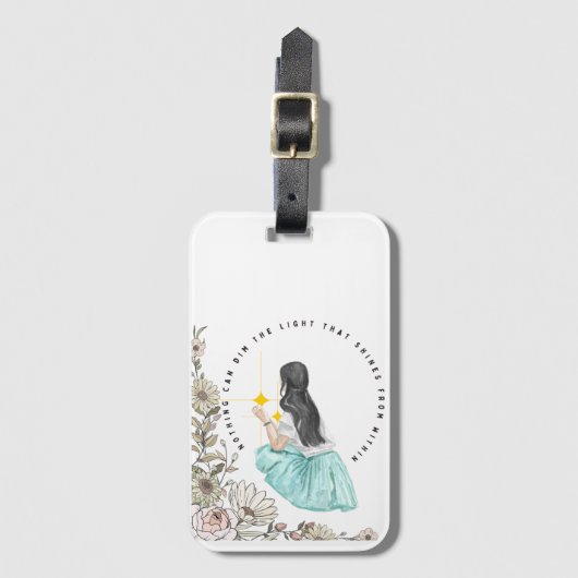 内から照る光は何も暗くできない ラゲッジタグ (正面縦)