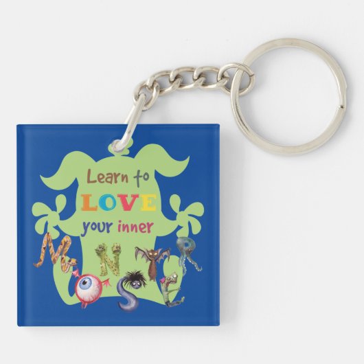 内なるモンスターを受け入れる キーホルダー (裏面)