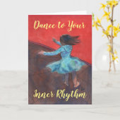 内なるリズムに合わせて踊る カード (黄色い花)