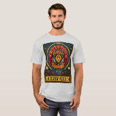 内なる力を解き放つ：ホワイトライオンのモチベーション Tシャツ (正面フル)