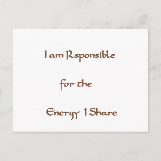 内なる力:エネルギーこそが重要だ ポストカード (正面)