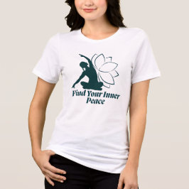 内なる平和を見つけるヨガの引用 トライブレンドＴシャツ
