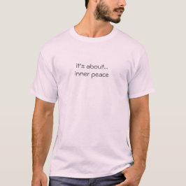 内なる平和 引用文 ピンク ユニセックスTシャツ Tシャツ