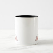 内なる平穏、外なる猫 ツートーンマグカップ (中央)