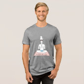 内なる平穏、外なる猫 トライブレンドTシャツ (正面全面)