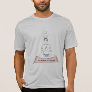 内なる平穏、外なる猫 Tシャツ