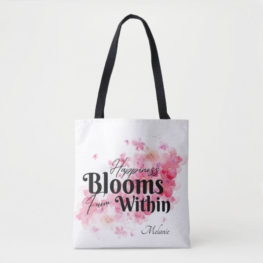 内なる幸福が花開くトートバッグ トートバッグ (正面)