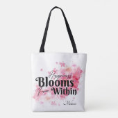 内なる幸福が花開くトートバッグ トートバッグ (裏面)