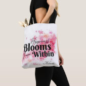 内なる幸福が花開くトートバッグ トートバッグ (クローズアップ)