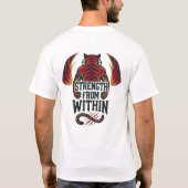 内なる獣を解き放て - 内なる虎の強さ Tシャツ (裏面)
