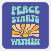内に平和が始まる スクエアシール (正面)