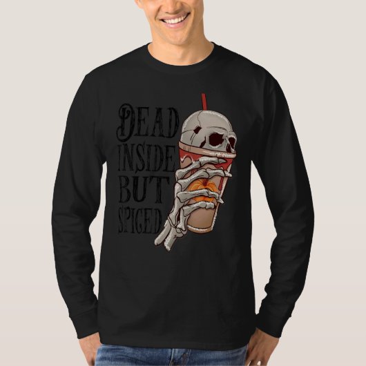 内に死んでいるがカフェイン入りコーヒーコーヒーファンのコーヒー Tシャツ (正面)