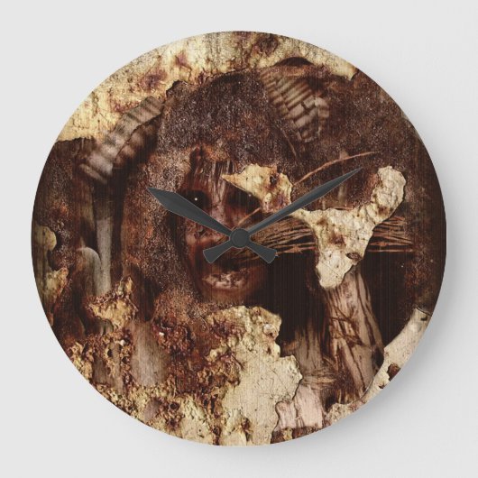 ～内に閉じ込められた落下 ラージ壁時計 (正面)