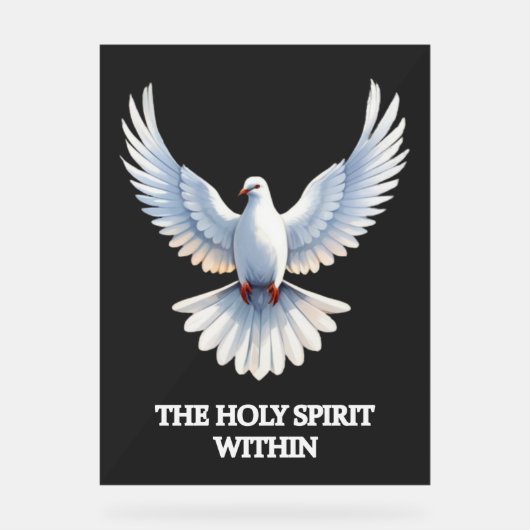 内の聖霊（鳩） 1 アクリルサイン (正面)