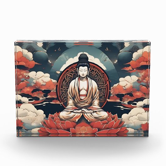 内の静寂：禅ブロックアート フォトブロック (正面)