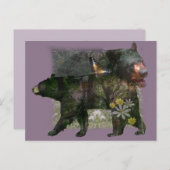 内の黒いクマの森 ポストカード (正面/裏面)