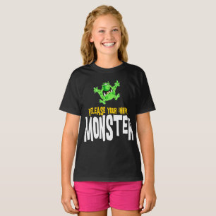 内モンスターを解放する Tシャツ