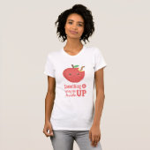 内側から食い荒らされている - 虫が入ったリンゴ Tシャツ (正面フル)