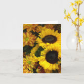 内側のひま空白のわり カード (黄色い花)