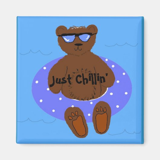 内側のチューブに入った冷たいクマ マグネット (正面)