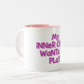 内側の子マグカップ – 選択スタイル ツートーンマグカップ (正面左)