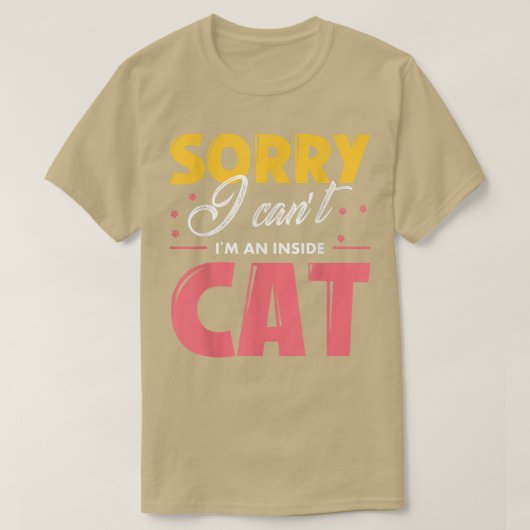 内側の猫でごめんなさい Tシャツ (デザイン正面)