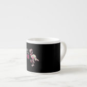 内側は全ピンクフラミンゴ | Flamingo おもしろい エスプレッソカップ (正面右)