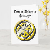 内側コンパス勇気付けられるメモカード カード (黄色い花)